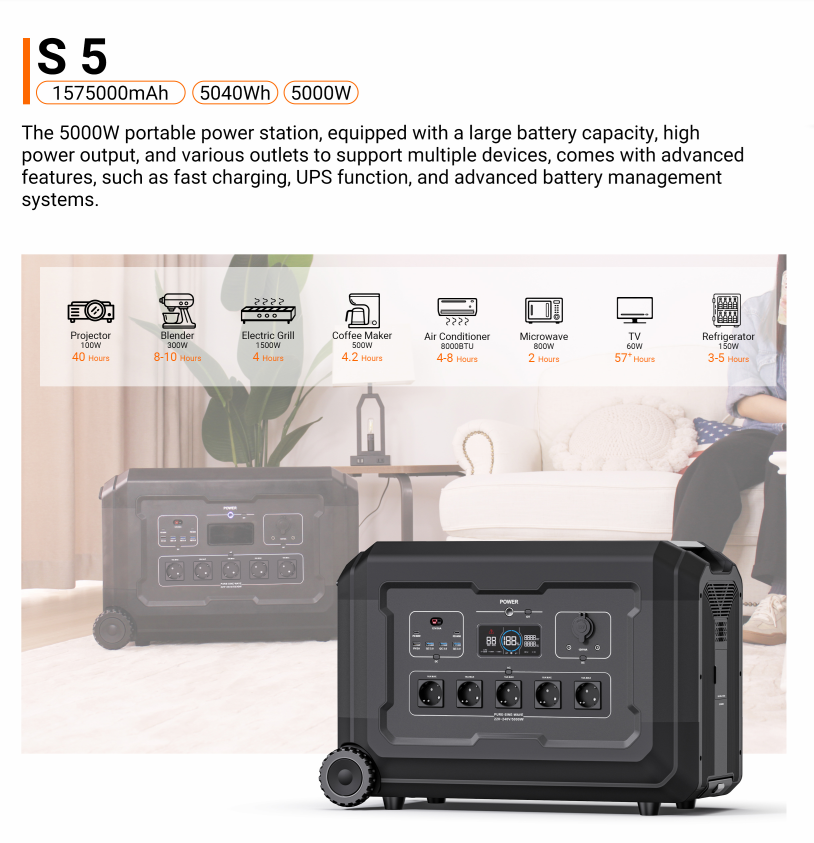 S5 5000W portable power station - Portable Power station & Solar